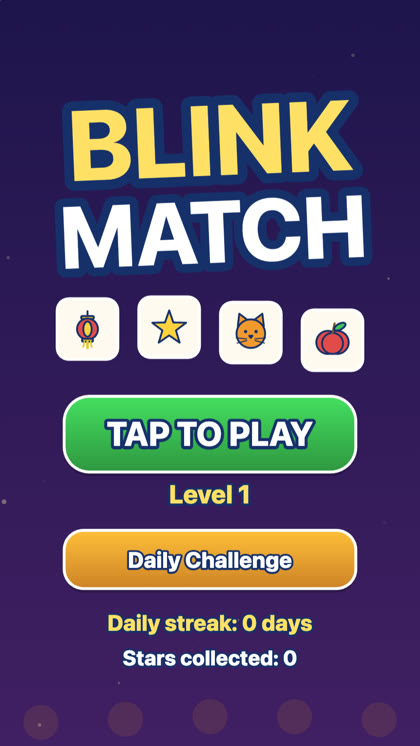 Blink Match game