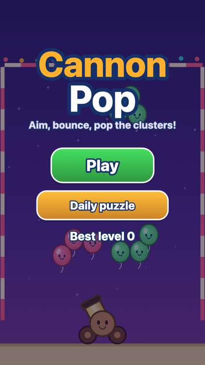 Cannon Pop game