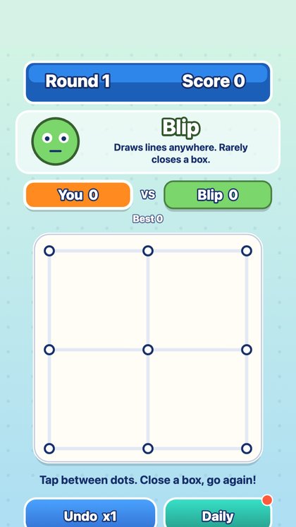Dot Dash Boxes game