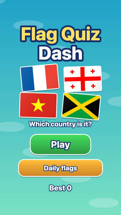 Flag Quiz Dash game
