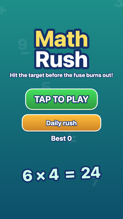 Math Rush game