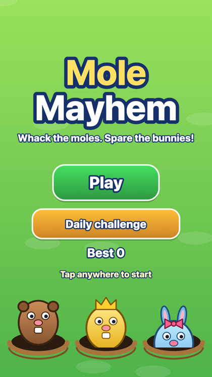 Mole Mayhem game