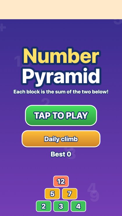 Number Pyramid game