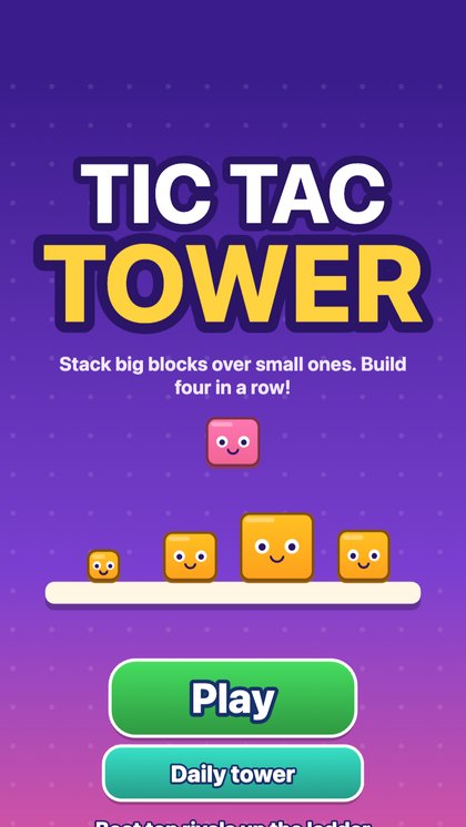 Tic Tac Tower game