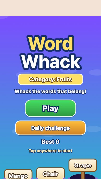 Word Whack game